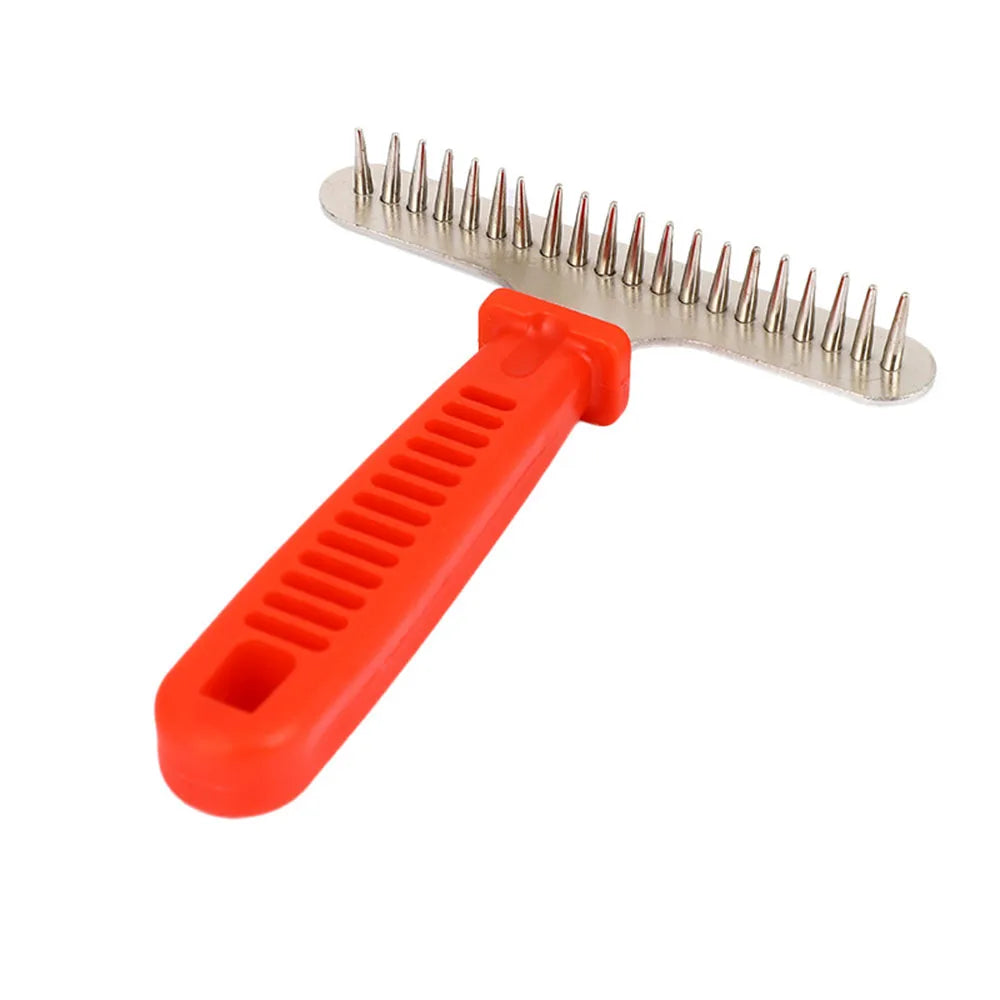 Professional Pet Grooming Rake for Long-Haired Dogs & Cats