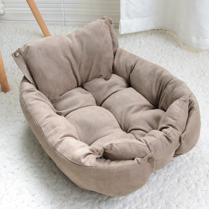3-in-1 Multifunction Pet Bed - Soft Washable Dog & Cat Sofa