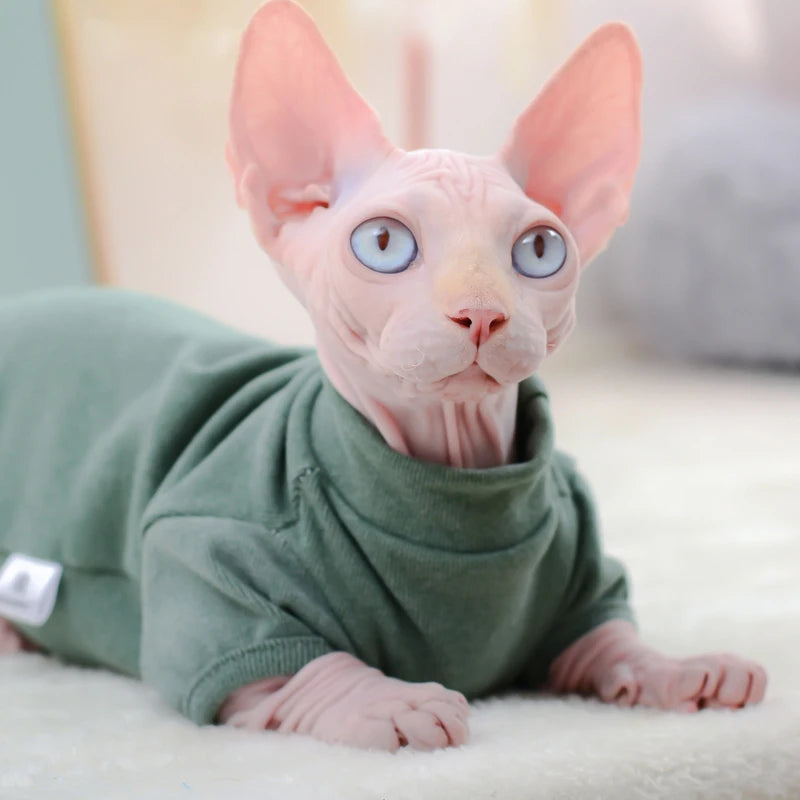 Sphynx Cat Winter Hoodies & Fleece Vest - Warm Cotton Pajamas
