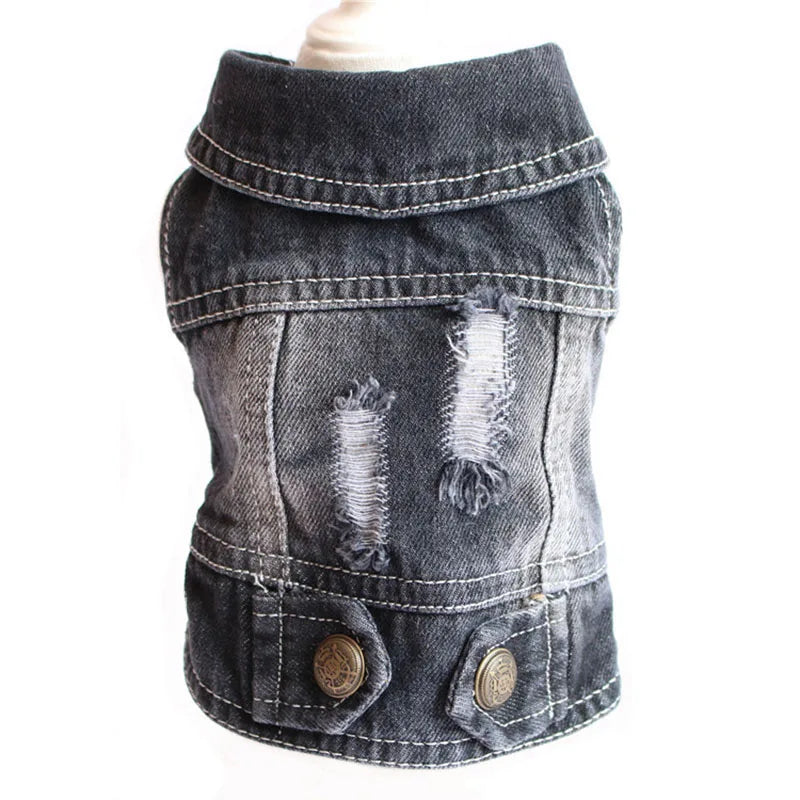 Premium Cat Denim Vest - Stylish Spring & Autumn Jacket for Cats