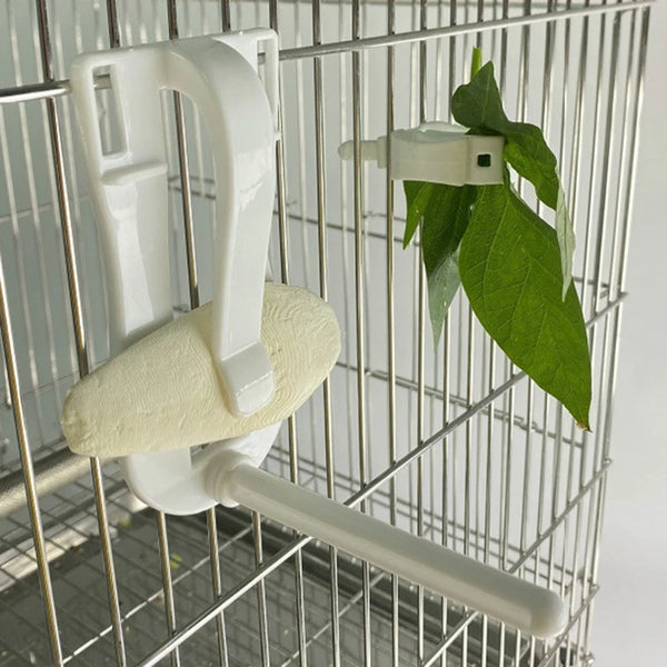 Bird Food Holder Clip - Parrot Fruit & Vegetable Feeder for Cage