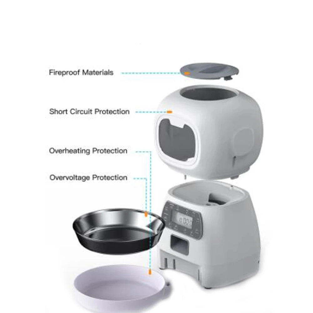Smart Automatic Pet Feeder 3.5L - WiFi Enabled Food Dispenser for Cats & Dogs