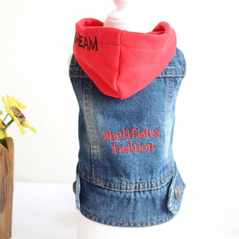 Premium Cat Denim Vest - Stylish Spring & Autumn Jacket for Cats