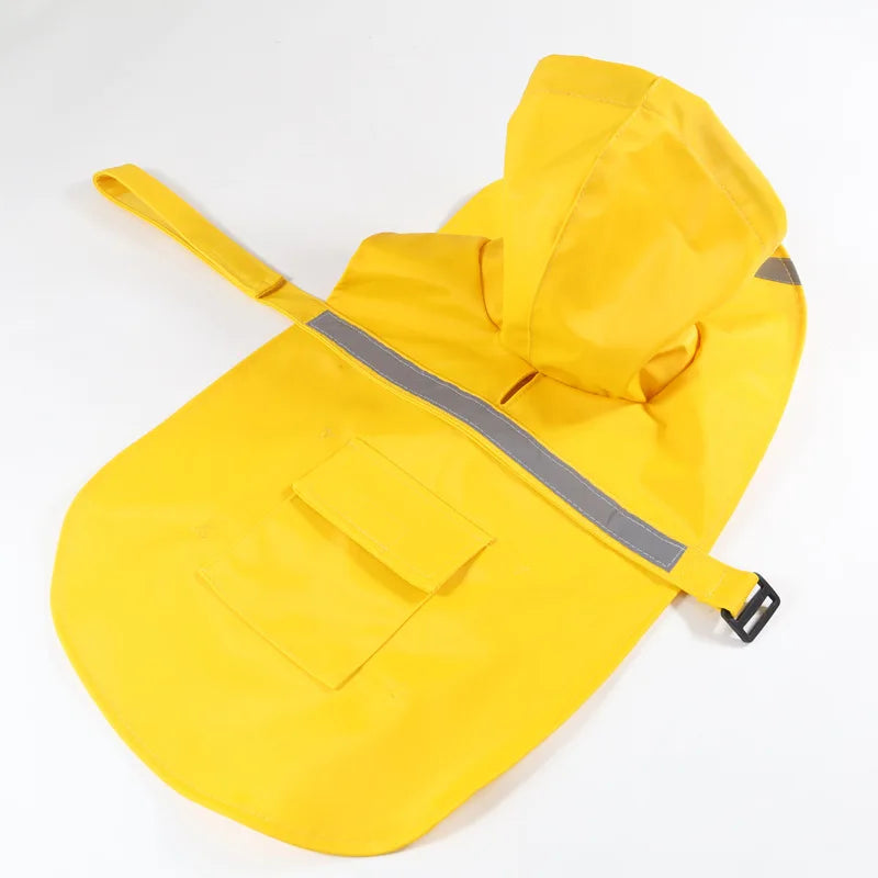 Reflective Dog Raincoat - Waterproof Pet Coat with Safety Tape