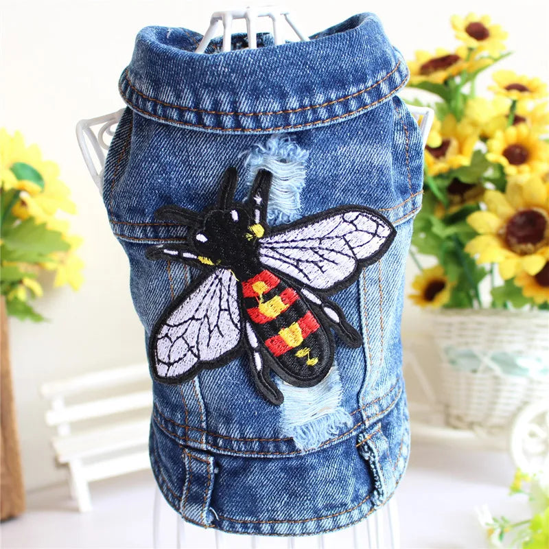 Premium Cat Denim Vest - Stylish Spring & Autumn Jacket for Cats