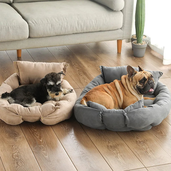3-in-1 Multifunction Pet Bed - Soft Washable Dog & Cat Sofa