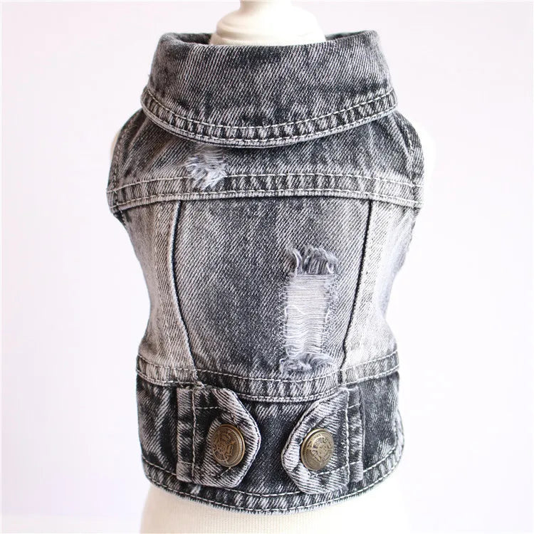 Premium Cat Denim Vest - Stylish Spring & Autumn Jacket for Cats