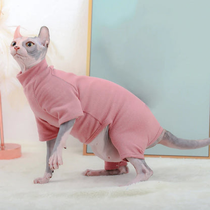 Sphynx Cat Winter Hoodies & Fleece Vest - Warm Cotton Pajamas