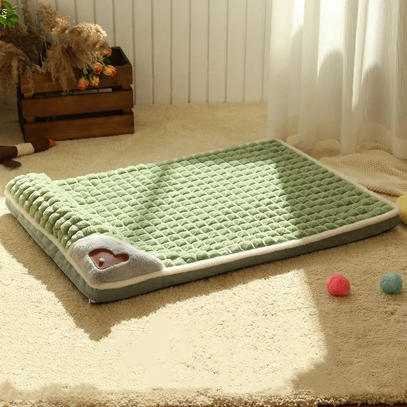 Orthopedic Dog Bed Mat with Cervical Support - Removable Cover for Small to Large Dogs
