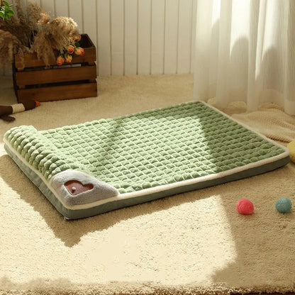 Orthopedic Dog Bed Mat with Cervical Support - Removable Cover for Small to Large Dogs