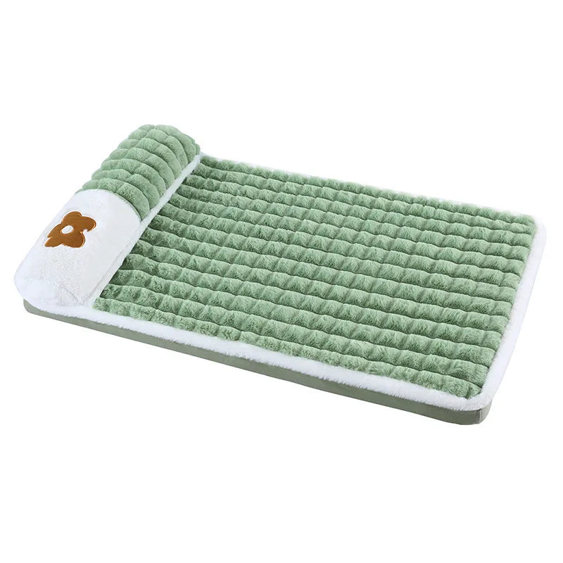 Orthopedic Dog Bed Mat with Cervical Support - Removable Cover for Small to Large Dogs