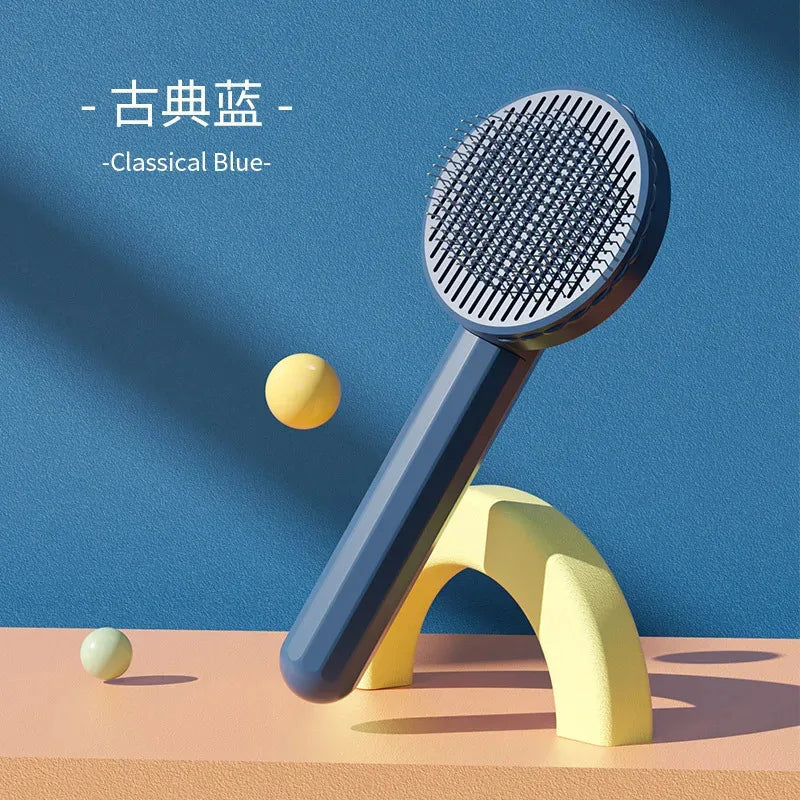 Self-Cleaning Pet Grooming Brush - Hair Removal Comb for Cats & Dogs