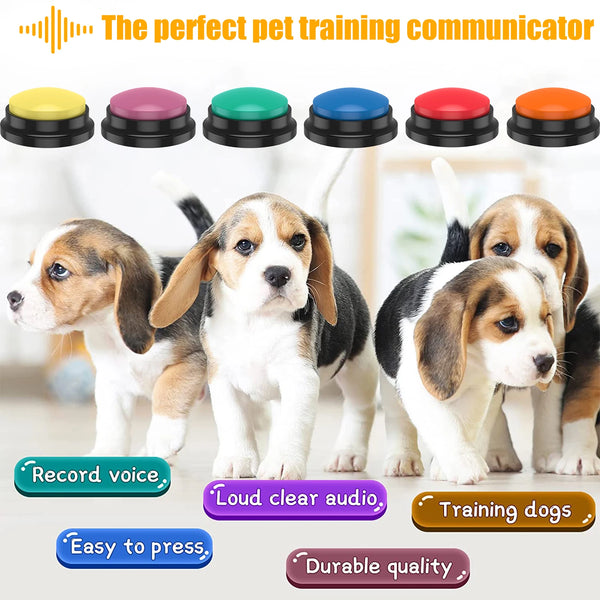 Recordable Dog Training Buttons with Light - Interactive Pet Communication Toy