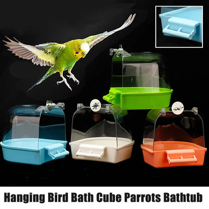 Hanging Bird Bath for Parrots and Small Birds