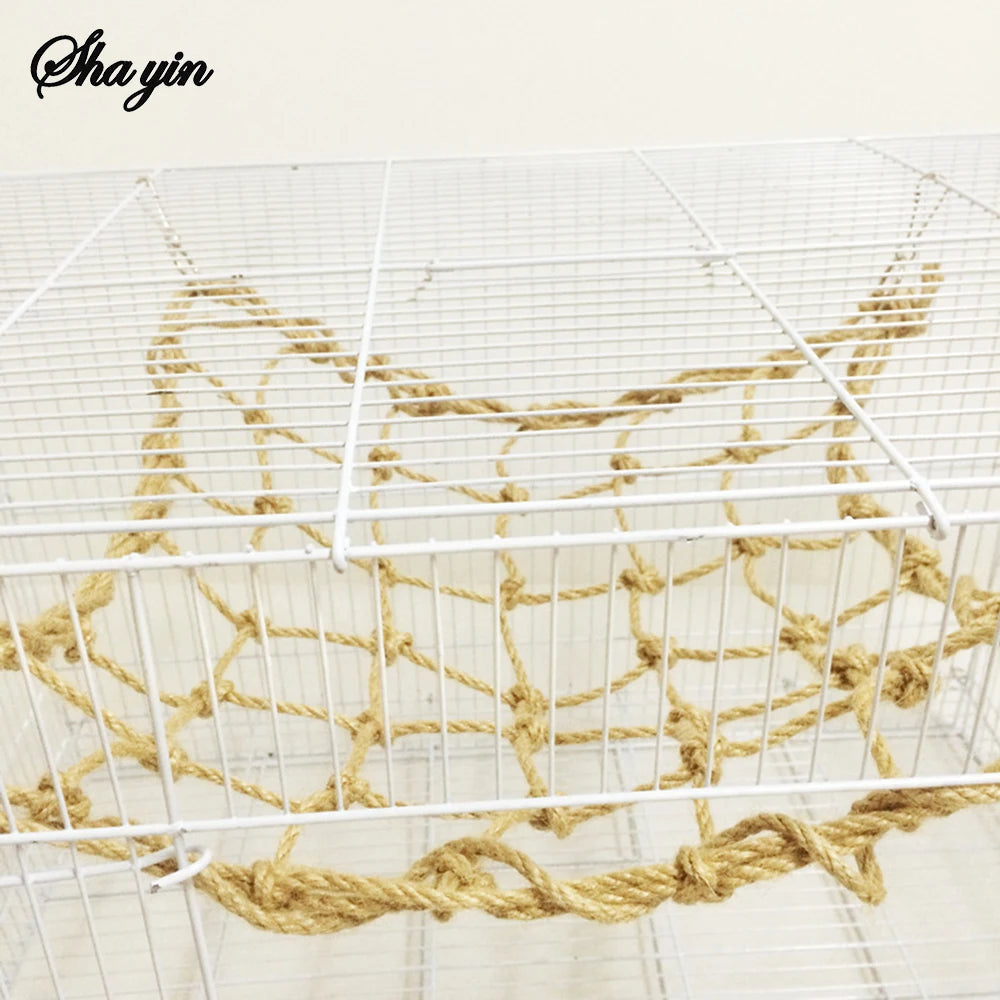 Parrot Rope Climbing Net - Interactive Bird Adventure Toy