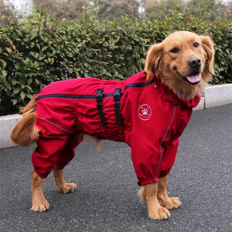 Waterproof Reflective Dog Raincoat - Adjustable Pet Jacket for All Sizes
