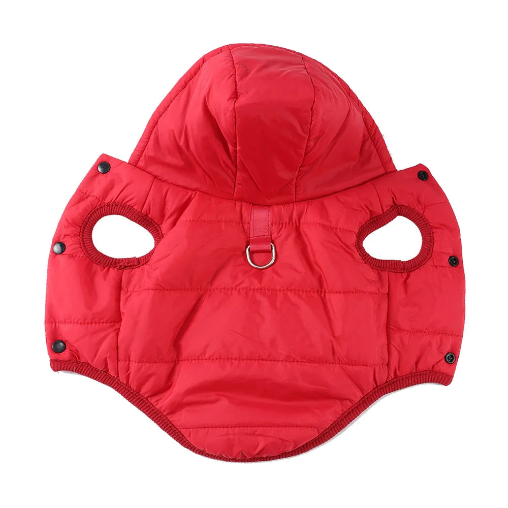 Premium Waterproof Pet Hoodie Coat - Winter Fleece Jacket for Small to Medium Dogs & Cats