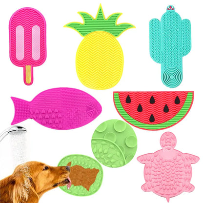Pet Slow Feeder Mat with Suction Cup - Silicone Lick Mat for Small Dogs & Cats