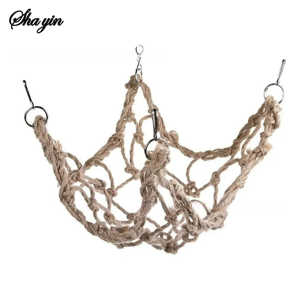 Parrot Rope Climbing Net - Interactive Bird Adventure Toy