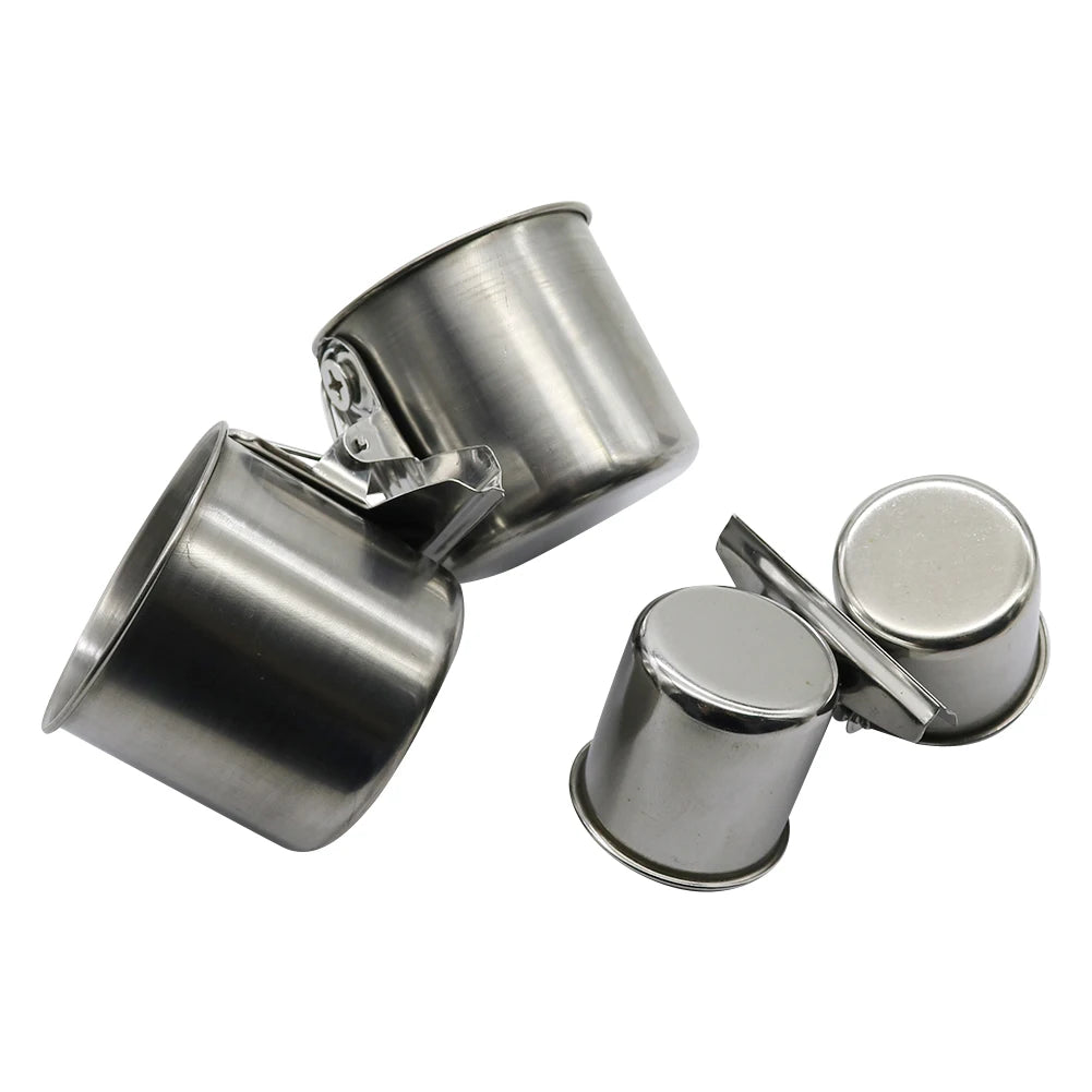Stainless Steel Bird Feeder with Clip - Double & Single Cup Options