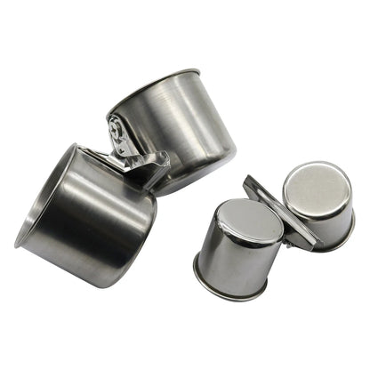 Stainless Steel Bird Feeder with Clip - Double & Single Cup Options