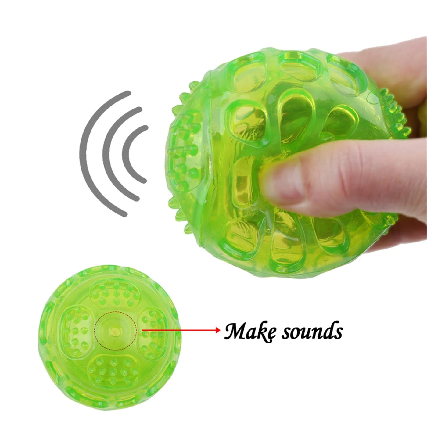 Interactive Squeaky Dog Chew Ball - Durable Bite-Resistant Toy