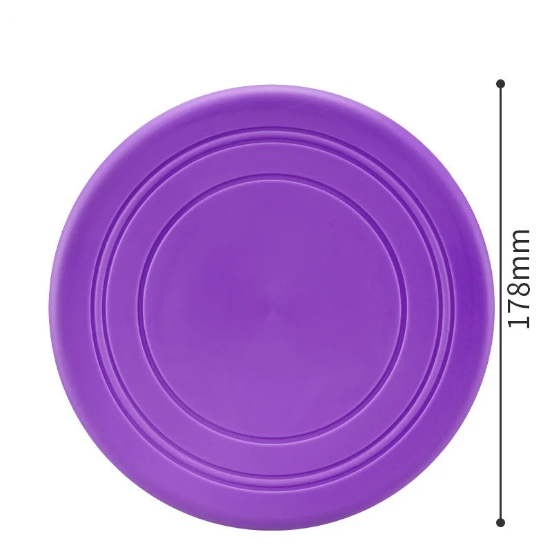 Durable Silicone Flying Disc Dog Toy - Interactive Training & Play