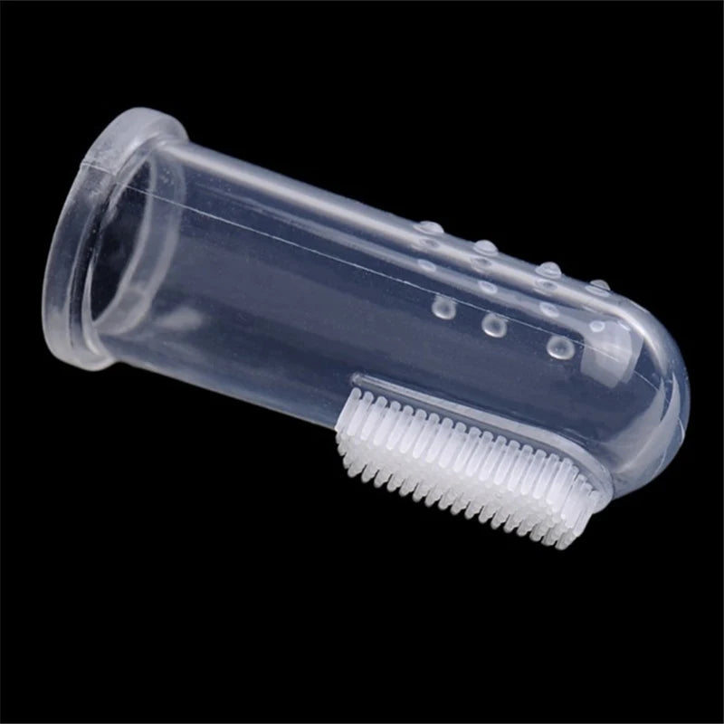 Soft Silicone Pet Finger Toothbrush - Dental Care Tool for Dogs & Cats