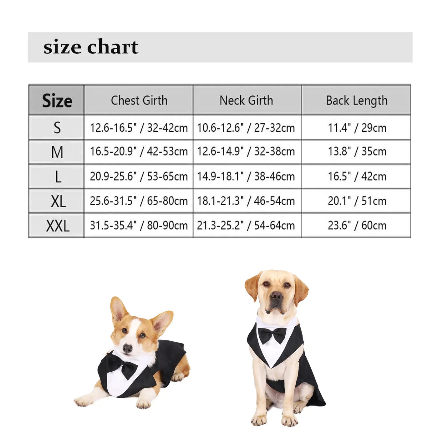 Pet Dog Formal Tuxedo Suit with Bow Tie - Wedding & Party Outfit