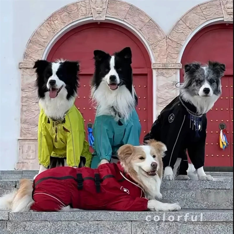 Waterproof Reflective Dog Raincoat - Adjustable Pet Jacket for All Sizes