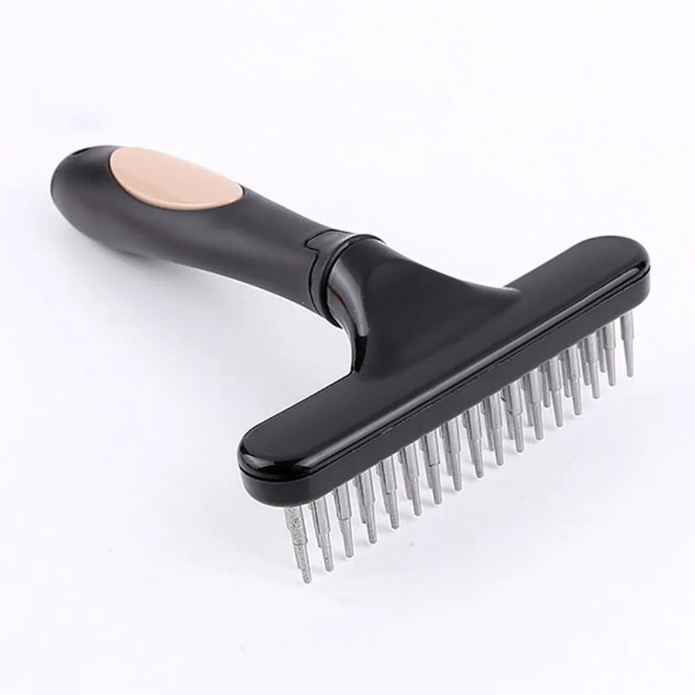 Professional Pet Grooming Rake for Long-Haired Dogs & Cats