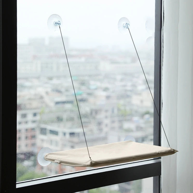 Cat Window Hammock Bed - Washable Suction Cup Perch for Cats
