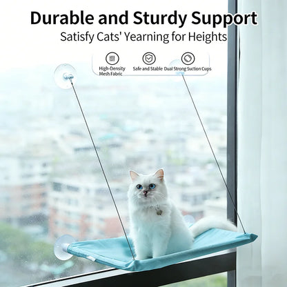 Cat Window Hammock Bed - Washable Suction Cup Perch for Cats