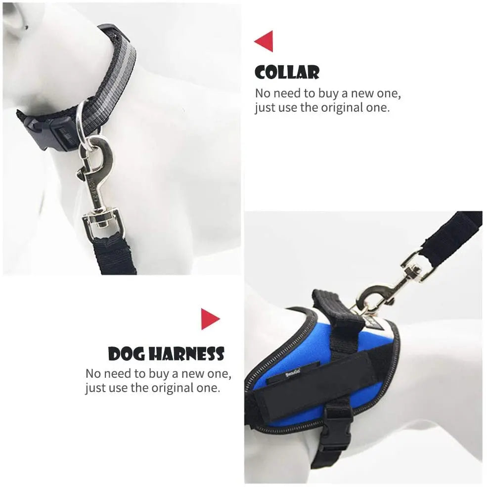 Adjustable Pet Car Safety Seat Belt - Universal Dog & Cat Harness Restraint
