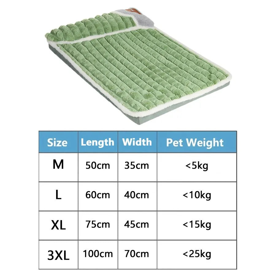 Orthopedic Dog Bed Mat with Cervical Support - Removable Cover for Small to Large Dogs