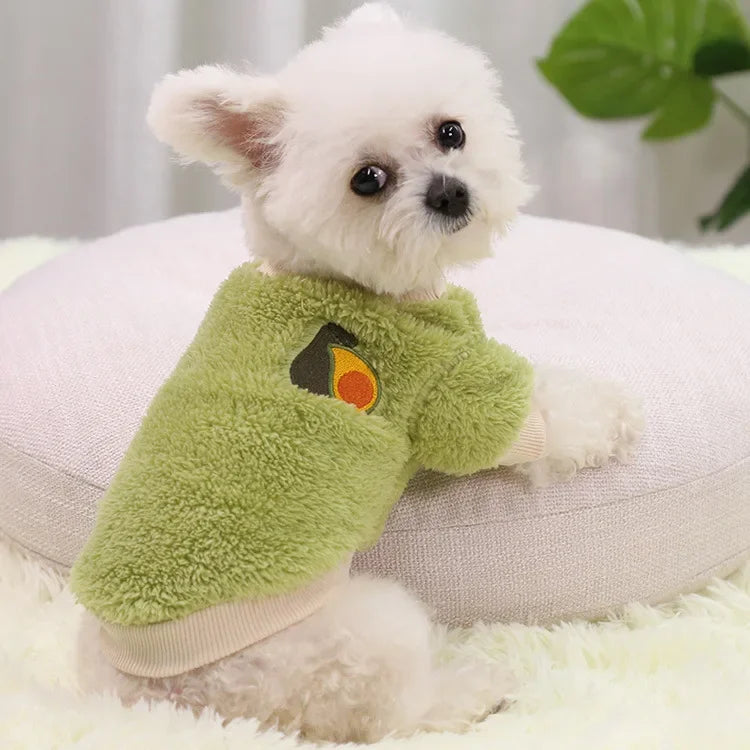 Warm Fleece Dog Hoodie - Cozy Winter Clothing for Small Dogs & Puppies