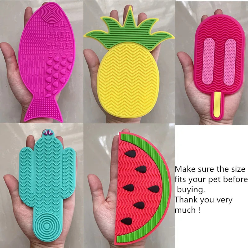 Pet Slow Feeder Mat with Suction Cup - Silicone Lick Mat for Small Dogs & Cats