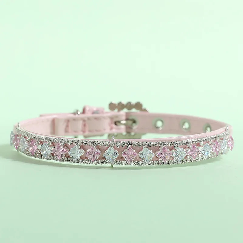 Luxury Pearl & Rhinestone Pet Collar Necklace for Cats and Small Dogs