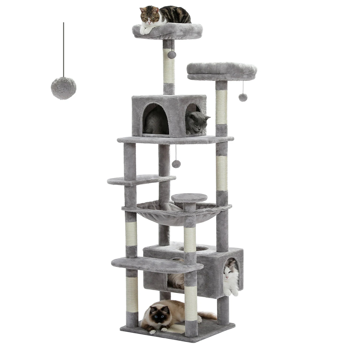 Premium Multi-Level Cat Tree Tower with Sisal Scratching Posts