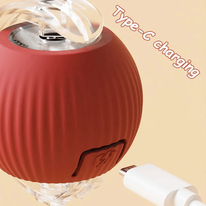 Interactive Cat Ball Toy - Automatic Rolling Smart Pet Toy with Faux Tail