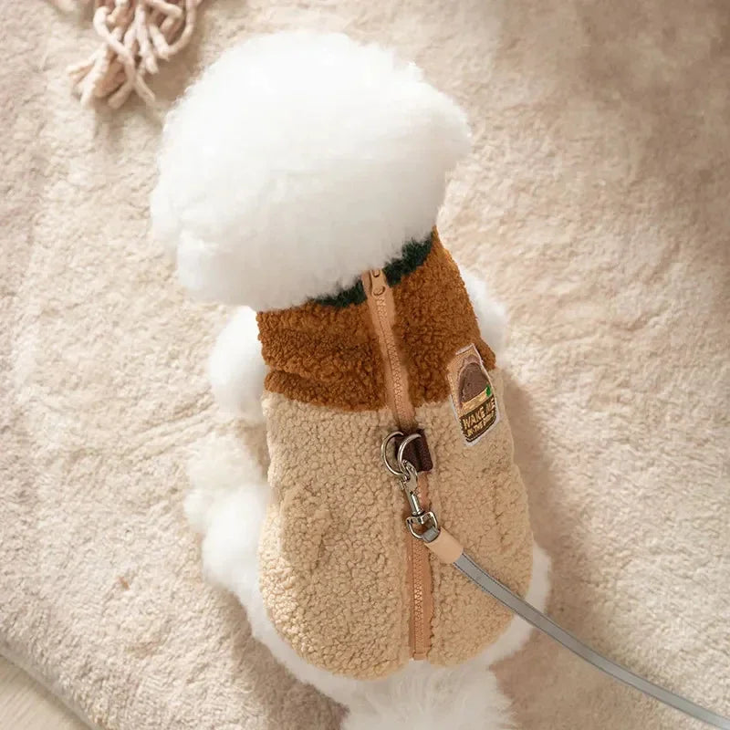 Winter Dog Cardigan Jacket - Warm Two-Legged Pet Coat