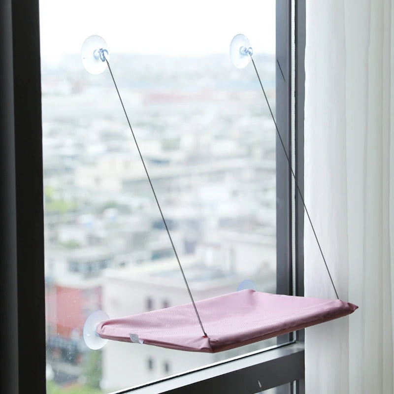 Cat Window Hammock Bed - Washable Suction Cup Perch for Cats