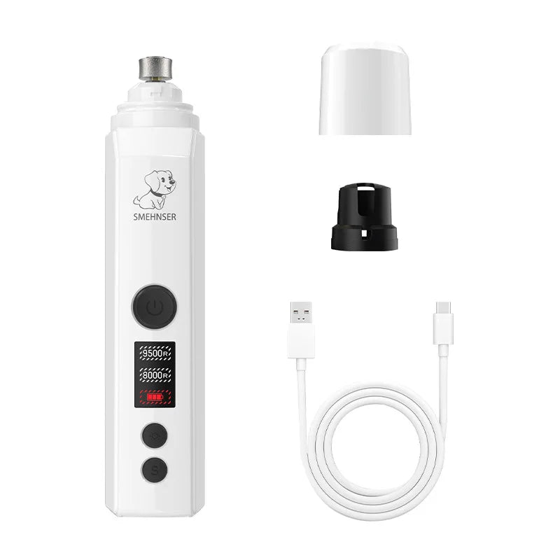 Professional Electric Dog Nail Grinder - Painless Pet Nail Trimmer for Dogs & Cats