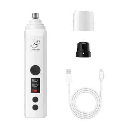 Professional Electric Dog Nail Grinder - Painless Pet Nail Trimmer for Dogs & Cats