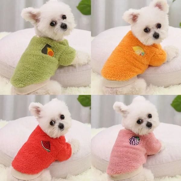 Warm Fleece Dog Hoodie - Cozy Winter Clothing for Small Dogs & Puppies