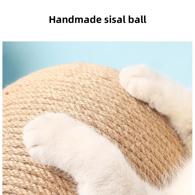 Premium Sisal Cat Scratching Ball - Durable Grinding Toy for Kittens & Cats