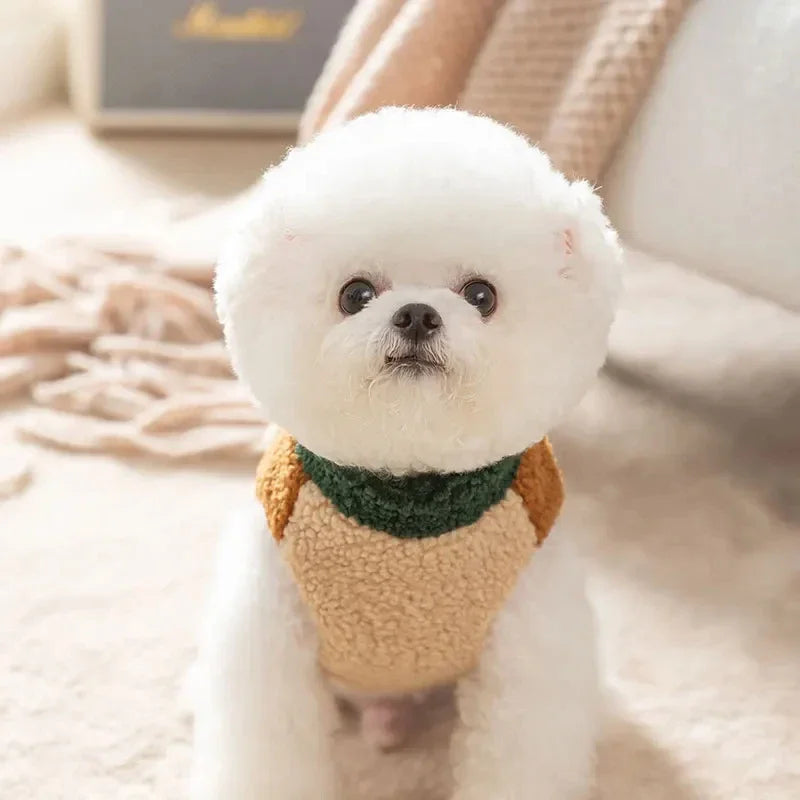 Winter Dog Cardigan Jacket - Warm Two-Legged Pet Coat