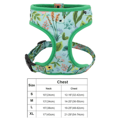 Floral Print Dog Harness and Leash Set - Adjustable Comfort Vest for Small to Large Dogs