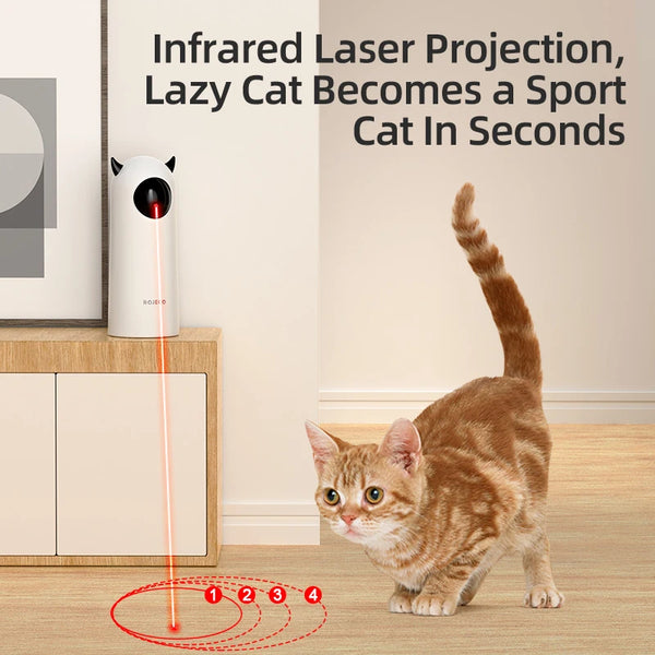 ROJECO Automatic Interactive LED Laser Cat Toy - Smart Pet Entertainment