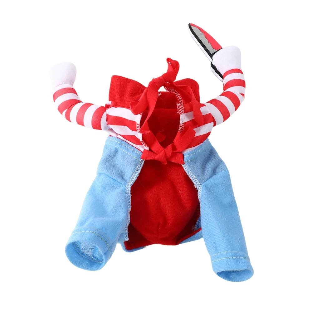 Halloween Dog Costume - Adjustable Pet Cosplay Outfit for Small to Medium Dogs & Cats